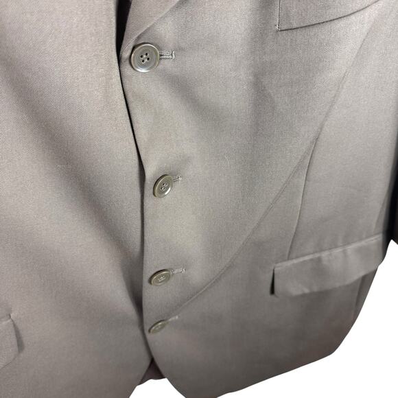 Massimo Collezioni NWOT Tan Lined Single Breasted Button Up Blazer Men's Sz 46R - Picture 3 of 9